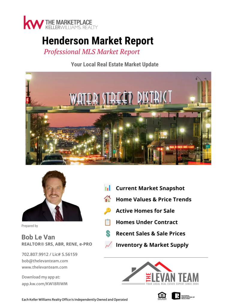 Henderson real estate market report for Henderson, NV