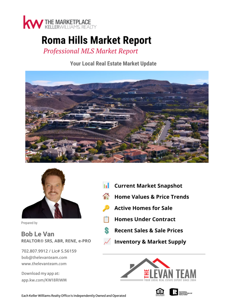Roma Hills real estate market report for Henderson, NV