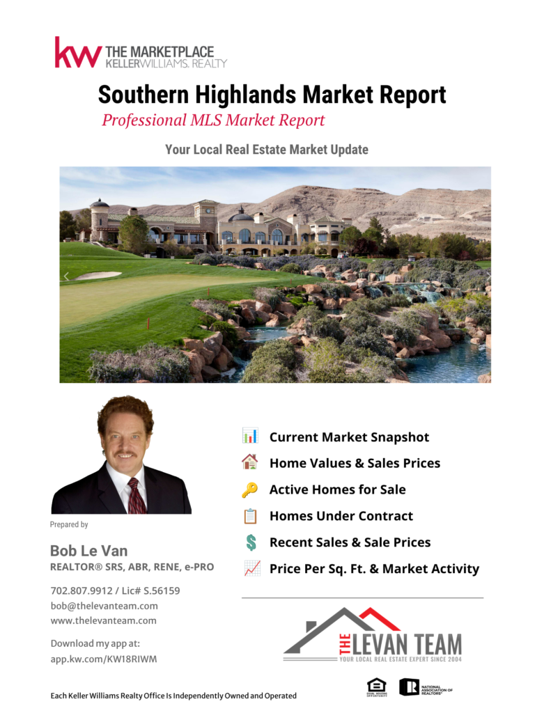 Southern Highlands homes for sale and real estate market report