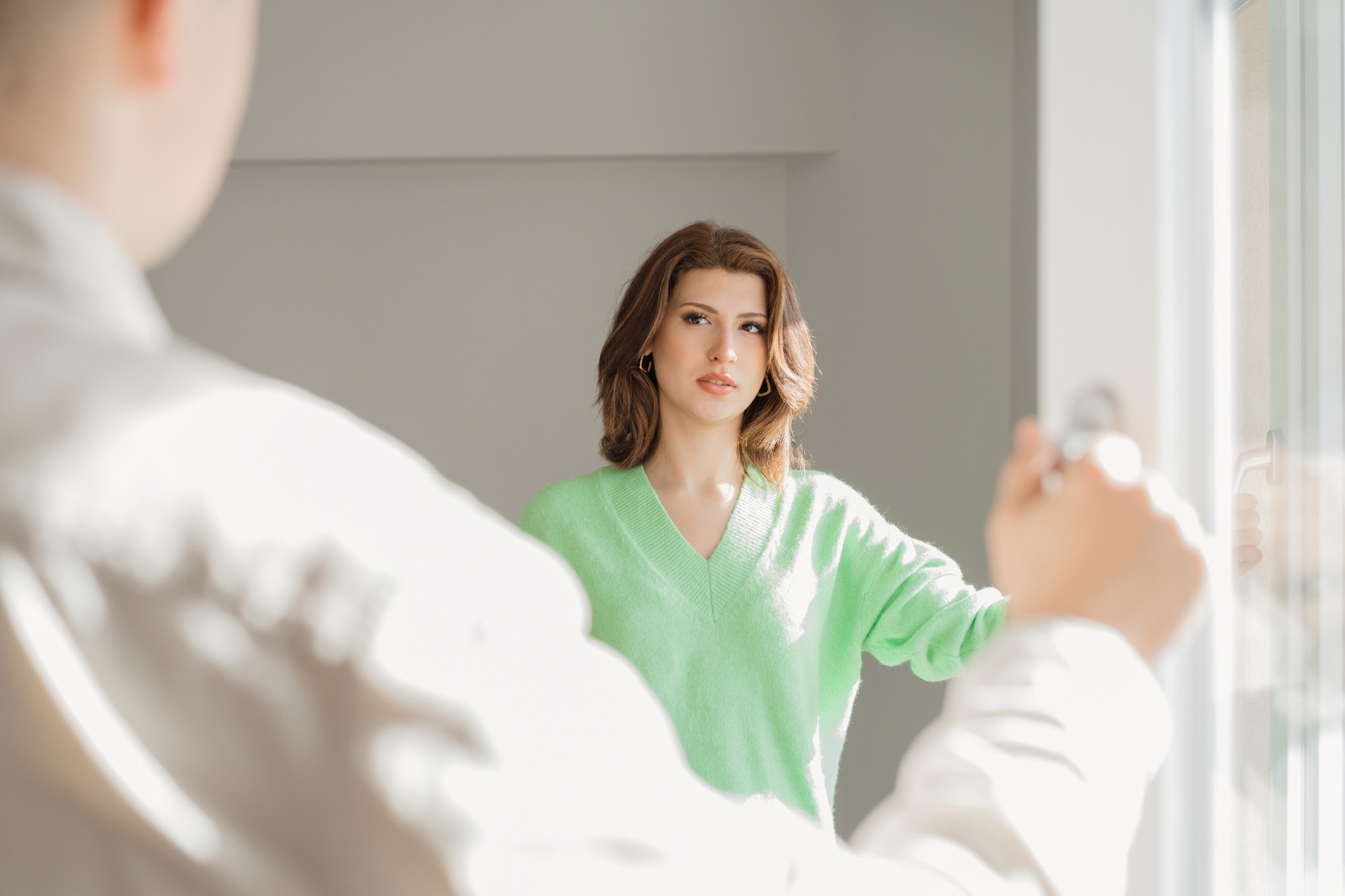 Home buyer conducting due diligence before purchasing a house