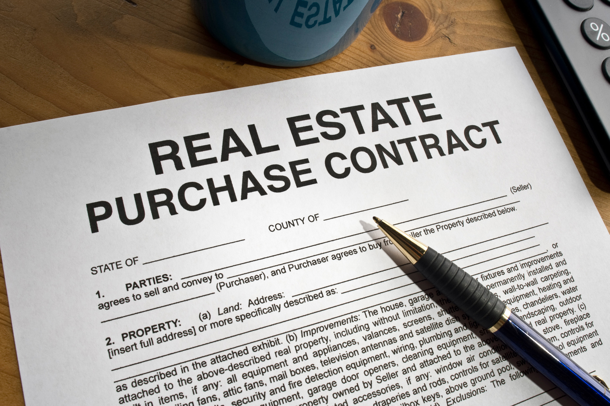 Home purchase contract and contingency checklist for a Las Vegas home