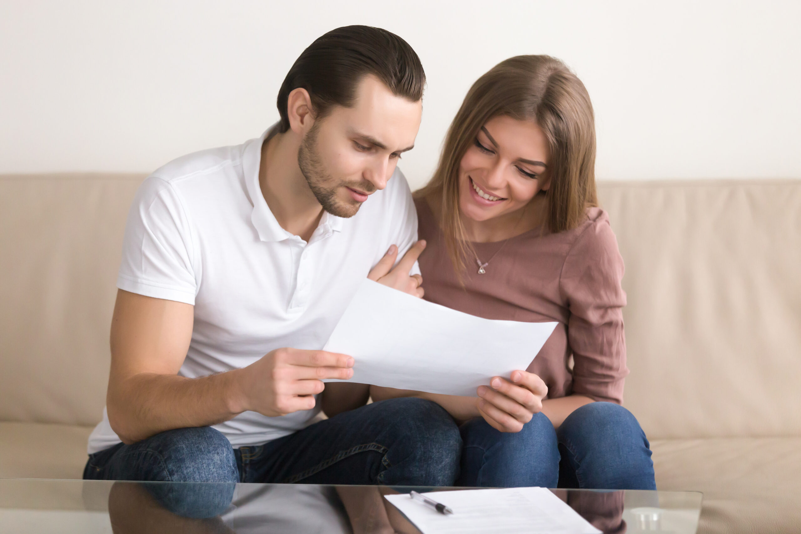 Home buyers reviewing their budget before buying a Las Vegas home