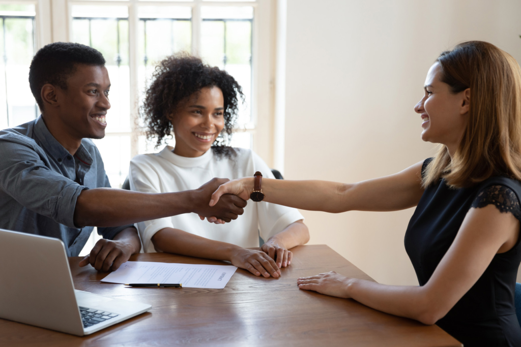 Home buyer discussing mortgage financing for a Las Vegas home
